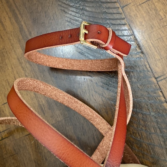 CATO HEELS | WOMENS STRAPPY PLATFORM SANDALS COGNAC - Picture 3 of 7